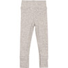 Cotton Cashmere Leggings Unisex, Heather White - Leggings - 1 - thumbnail