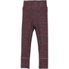 Cotton Cashmere Leggings Unisex, Burgundy - Leggings - 1 - thumbnail