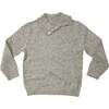 Flecked Diamonds High Neck Buttoned Sweater, Cream - Sweaters - 1 - thumbnail