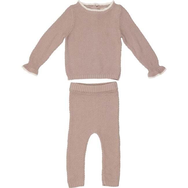 Classy Cuff Sweater & Pant 2-Piece Set, Mauve