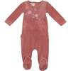 Cherry Blossom Long Sleeve Footie, Mauve - Footie Pajamas - 1 - thumbnail