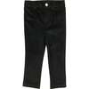 Boys Velour Straight Leg Dress Pants, Black - Pants - 1 - thumbnail