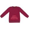 Baby Unisex Puffed Pocket Sweater, Maroon - Sweaters - 1 - thumbnail