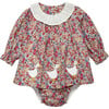 Little Liberty Floral Print Willow Collar Long Sleeve Dress, Emma & Georgina - Dresses - 1 - thumbnail