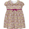 Little Liberty Floral Print Bow Waist Tie Penny Dress, Pink Penny - Dresses - 1 - thumbnail