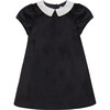 Madeline Lace Velvet Eton Collar A-Line Dress, Black - Dresses - 1 - thumbnail