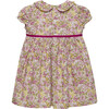 Little Liberty Floral Print Bow Waist Tie Penny Dress, Pink Penny - Dresses - 2