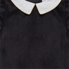 Madeline Lace Velvet Eton Collar A-Line Dress, Black - Dresses - 3