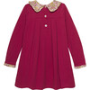 Liberty Print Pie Crust Collar Long Sleeve A-Line Dress, Berry & Pink Penny - Dresses - 2