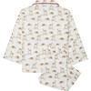 Cosy Fawn Woodland Print Patch Pocket Pajama, White - Pajamas - 2