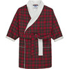 Cosy Tartan Print Belt Cord Patch Pocket Robe, Red - Robes - 1 - thumbnail