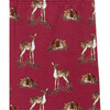 Deer Print Elastic Waist Jersey Leggings, Berry - Leggings - 3