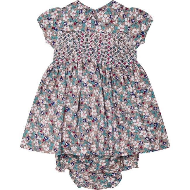 Baby Sebille Floral Print Hand-Smocked Dress, Multicolors