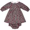 Baby Naida Cherry Print Hand-Smocked Dress, Red & Gray - Dresses - 3