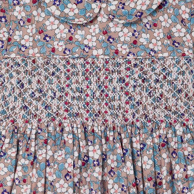 Wilder Floral Print Hand-Smocked Dress, Multicolors - Dresses - 3