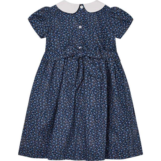 Sabine Floral Print Hand-Smocked Dress, Navy - Dresses - 3