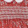 Baby Paloma Hand-Smocked Dress, Red & White - Dresses - 3