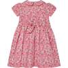 Caley Floral Print Hand-Smocked Dress, Pink - Dresses - 4