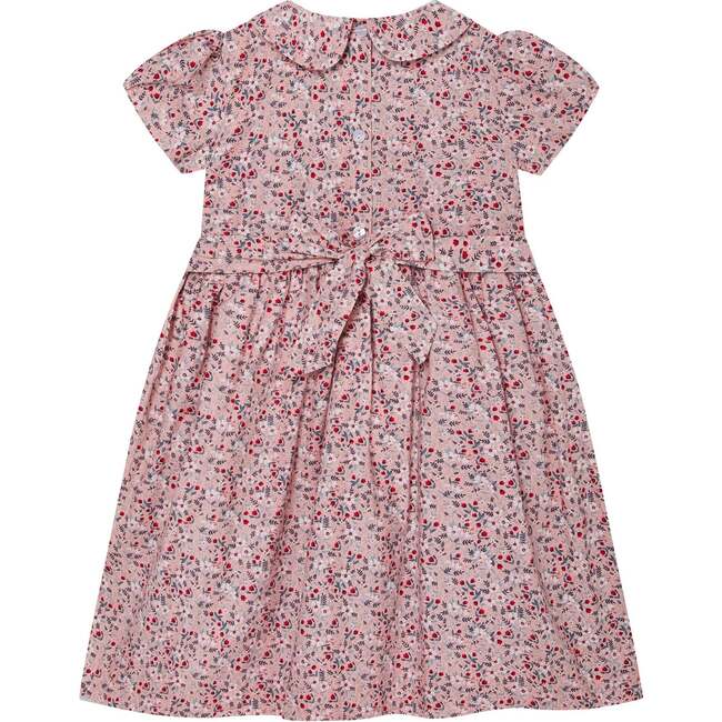 Bambi Floral Print Hand-Smocked Dress, Pink - Dresses - 4