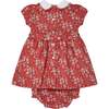 Baby Paloma Hand-Smocked Dress, Red & White - Dresses - 4