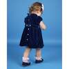 Baby Opal Velvet Hand-Smocked Party Dress, Blue - Dresses - 6