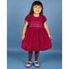 Bellatrix Velvet Hand-Smocked Party Dress, Pink - Dresses - 5