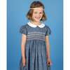 Sabine Floral Print Hand-Smocked Dress, Navy - Dresses - 5