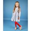 Sparrow Long Sleeve Hand-Smocked Dress, Baby Blue - Dresses - 2