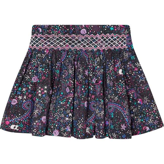 Girl Joy Hand-Smocked Elastic Waist Skirt, Black