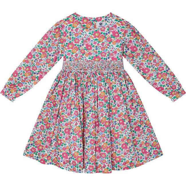 Elga Long Sleeve Hand-Smocked Dress, Multicolors