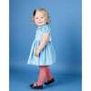 Baby Mina Velvet Hand-Smocked Party Dress, Pale Blue - Dresses - 6