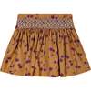 Coco 2-Tone Hand-Smocked Skirt, Mustard, Purple - Skirts - 1 - thumbnail