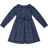 Heather Floral Print Hand-Smocked Dress, Navy - Dresses - 4