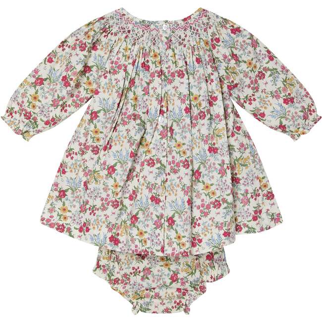 Baby Fay Floral Print Hand-Smocked Dress, Multicolors - Dresses - 4