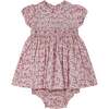 Baby Aurora Floral Print Hand-Smocked Dress, Pink - Dresses - 1 - thumbnail