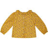 Baby Finley Floral Print Frill Collar Long Sleeve Blouse, Yellow - Blouses - 4