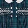 Baby Hermione Tartan Collar Hand-Smocked Dress, Navy & White - Dresses - 3