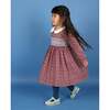 Ilana Long Sleeve Hand-Smocked Dress, Red - Dresses - 5