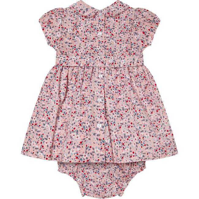 Baby Aurora Floral Print Hand-Smocked Dress, Pink - Dresses - 4