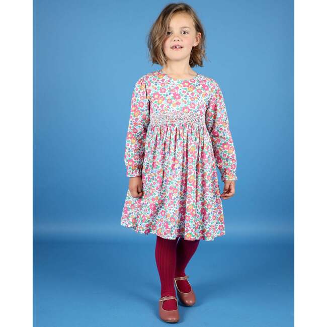 Elga Long Sleeve Hand-Smocked Dress, Multicolors - Dresses - 5