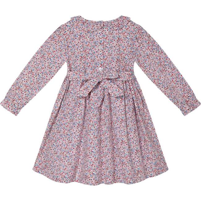 Adoette Floral Print Hand-Smocked Dress, Pink - Dresses - 4