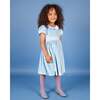 Rey Velvet Hand-Smocked Party Dress, Pale Blue - Dresses - 2