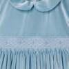 Rey Velvet Hand-Smocked Party Dress, Pale Blue - Dresses - 3