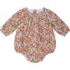 Baby Nia Floral Print Hand-Smocked Bubble, Red - Rompers - 1 - thumbnail