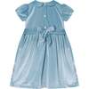 Rey Velvet Hand-Smocked Party Dress, Pale Blue - Dresses - 4