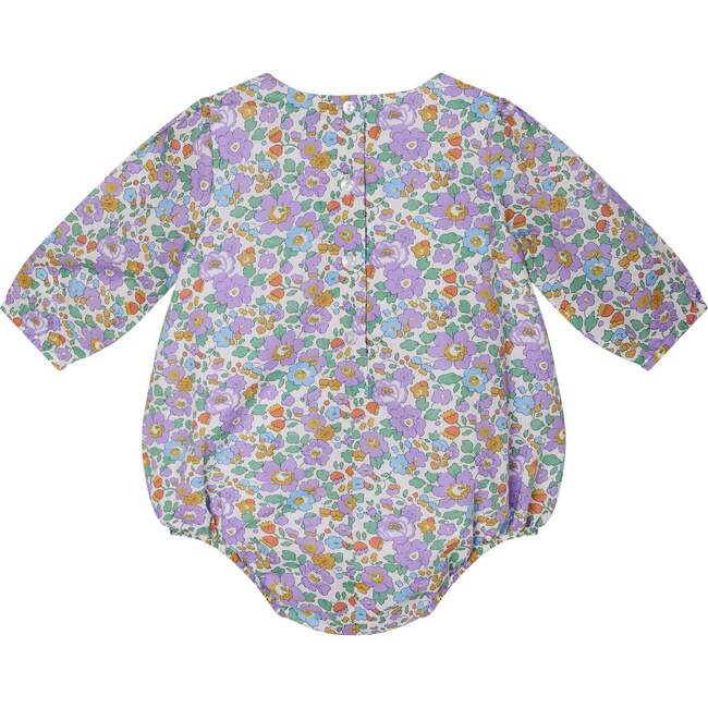 Baby Zima Floral Print Hand-Smocked Bubble, Multicolors - Rompers - 4