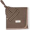 Organic Swaddle Blanket & Hat, Houndstooth - Swaddles - 1 - thumbnail