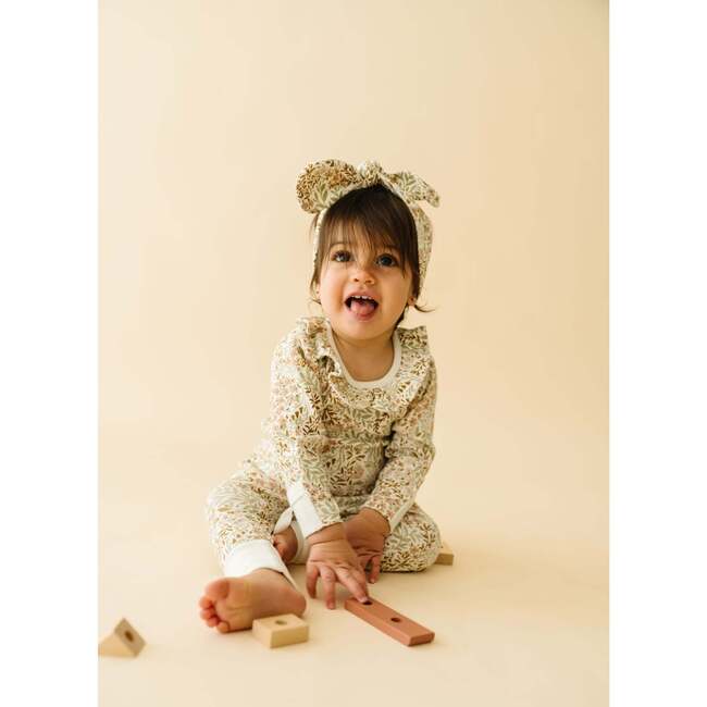 Organic Ruffle Onesie & Pants Set, Gardenia