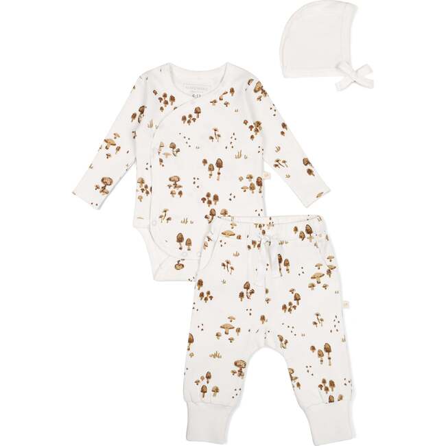 Organic Kimono Onesie & Pants Set, Fungi - Mixed Apparel Set - 2