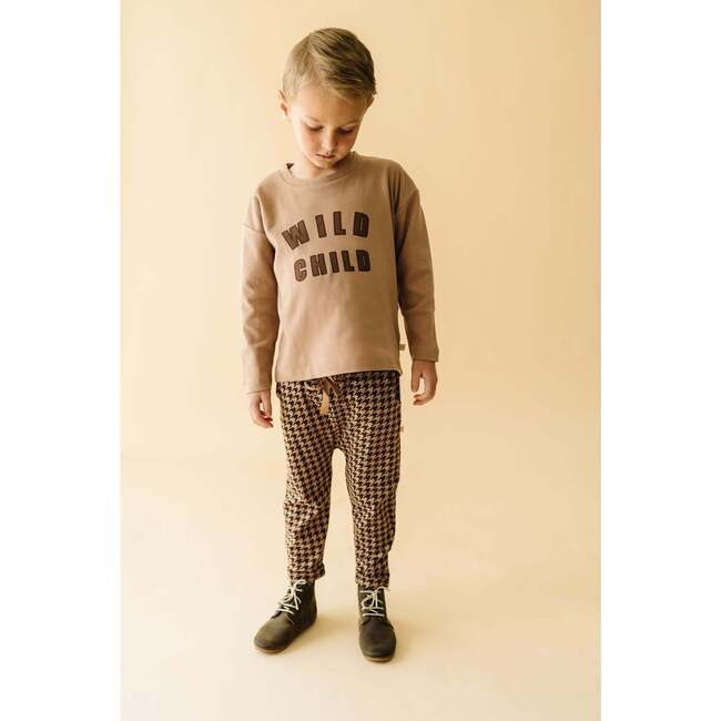 Organic Long Sleeve Tee & Pant Set, Wild Child Placement Tee